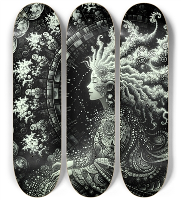 B&W Fractal Woman #20