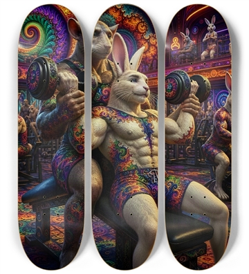Psychedelic Fractal Gym Rat and Gym Bunny #20
