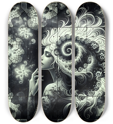 B&W Fractal Woman #25