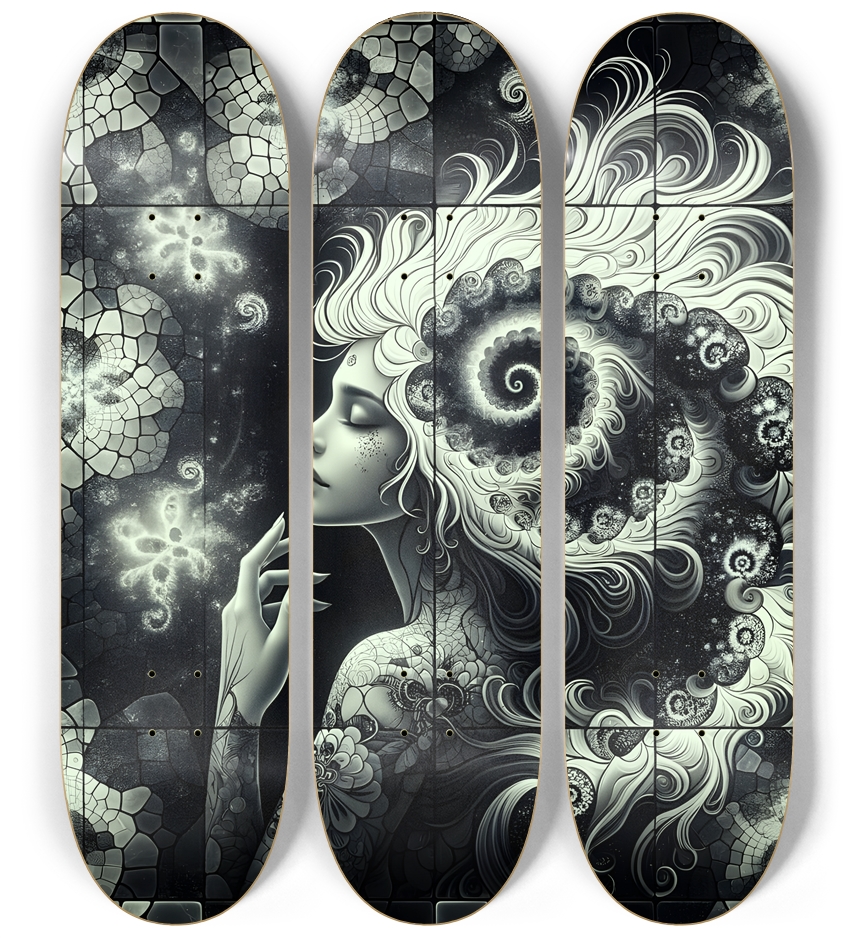 B&W Fractal Woman #25