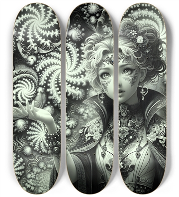 B&W Fractal Woman #17