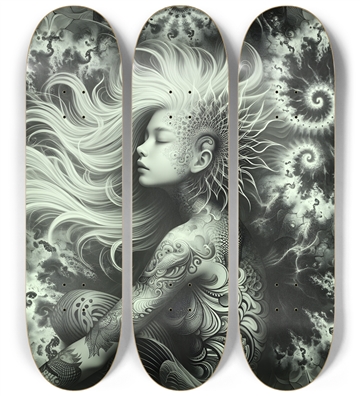 B&W Fractal Woman #3