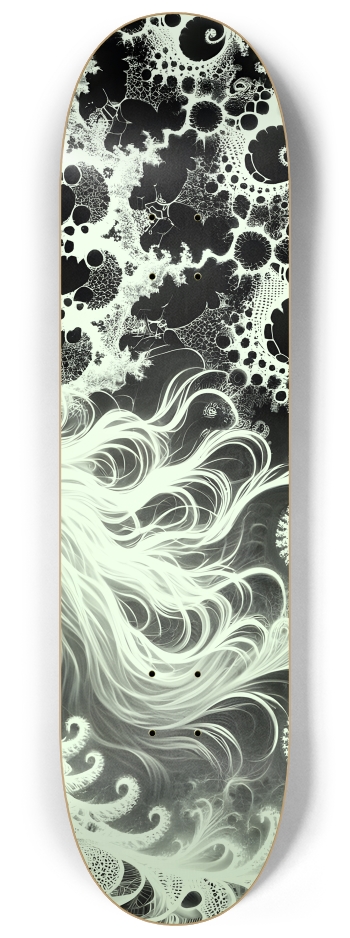 B&W Fractal Woman #40 #3 8-1/4 Skateboard Deck