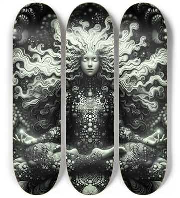 B&W Fractal Woman #34