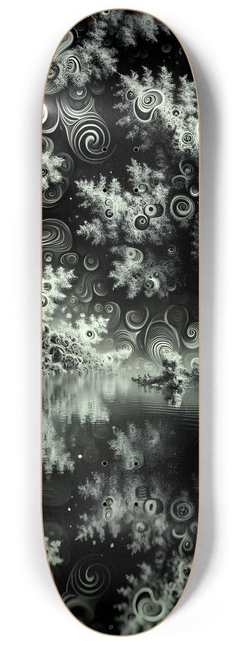 B&W Fractal Woman #15 #1 8-1/4 Skateboard Deck