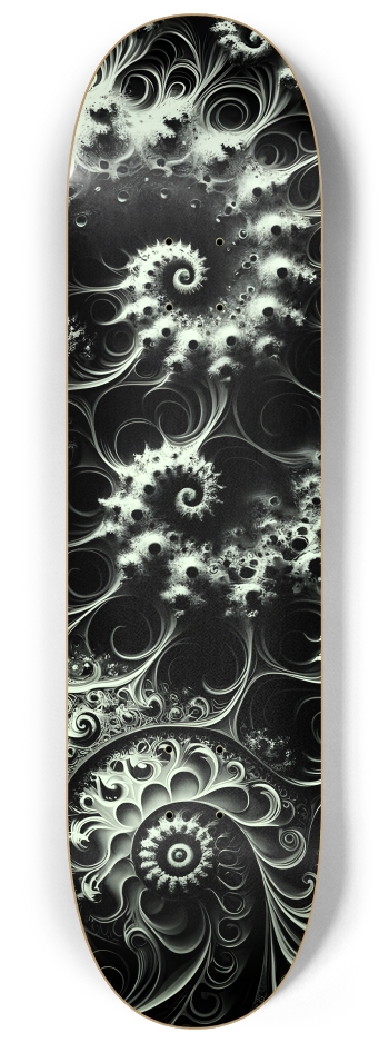 B&W Fractal Woman #5 #3 8-1/4 Skateboard Deck