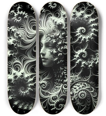 B&W Fractal Woman #5