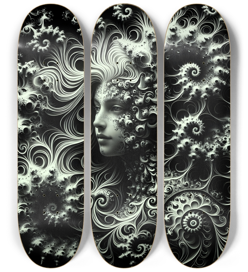B&W Fractal Woman #5