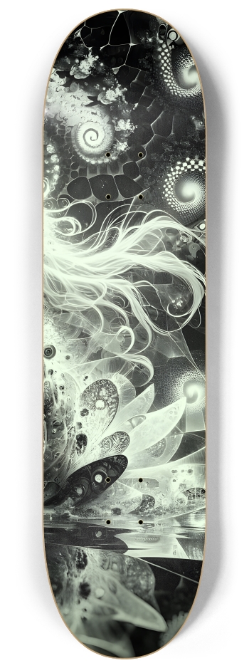 B&W Fractal Woman #42 #3 8-1/4 Skateboard Deck