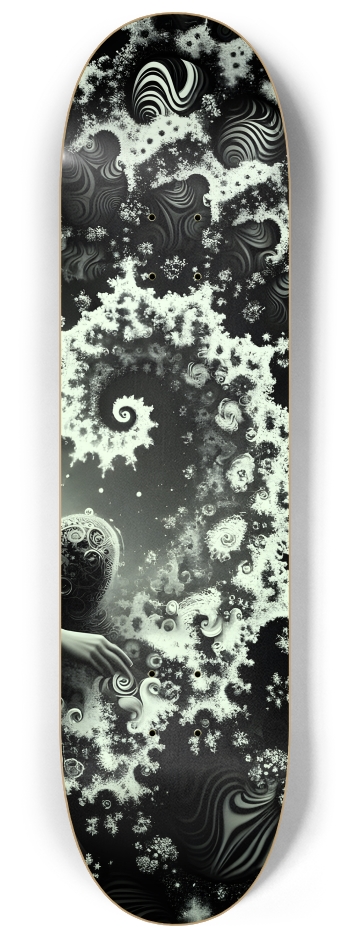 B&W Fractal Woman #27 #3 8-1/4 Skateboard Deck