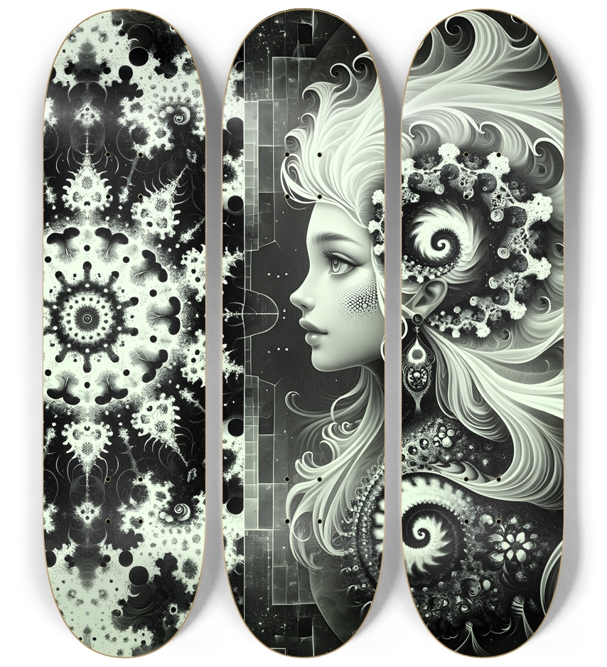B&W Fractal Woman #21