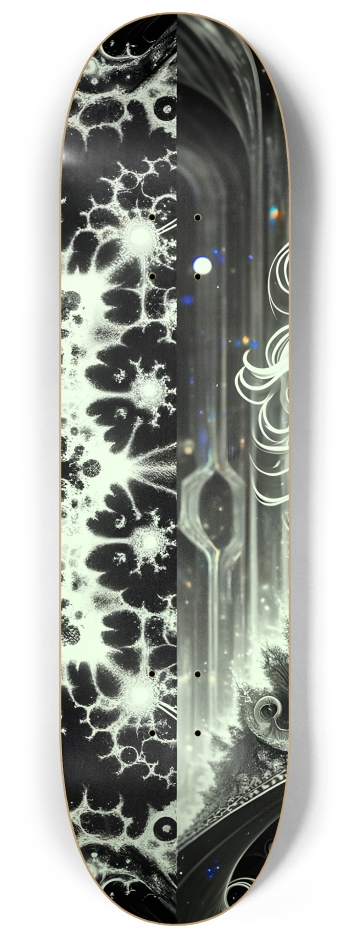 B&W Fractal Woman #22 #2 8-1/4 Skateboard Deck