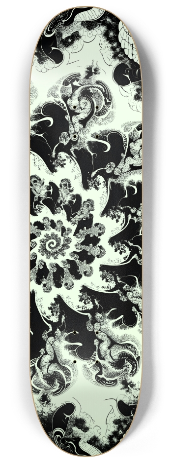 B&W Fractal Woman #11 #1 8-1/4 Skateboard Deck