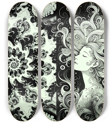 B&W Fractal Woman #11