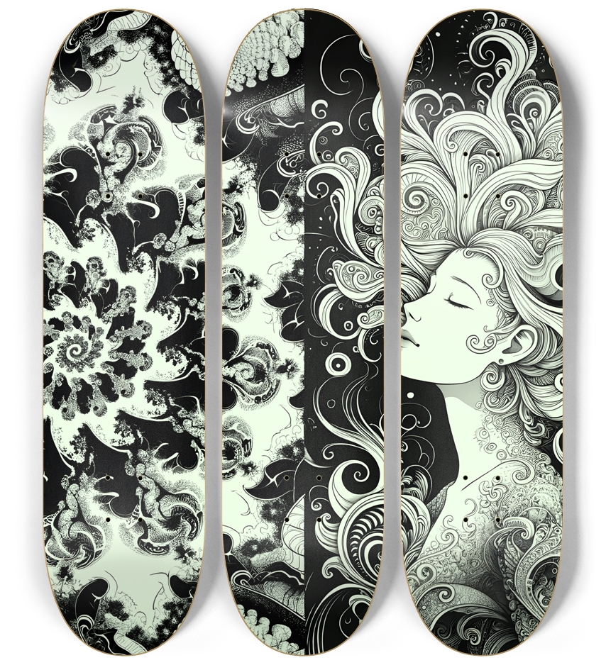B&W Fractal Woman #11
