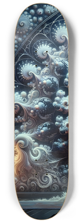 B&W Fractal Woman #38 #1 8-1/4 Skateboard Deck