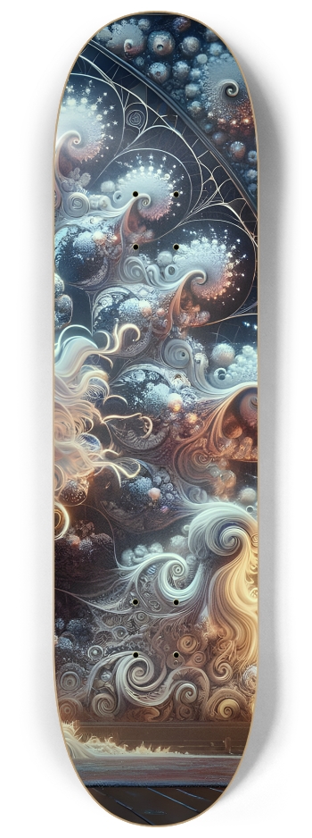 B&W Fractal Woman #38 #3 8-1/4 Skateboard Deck