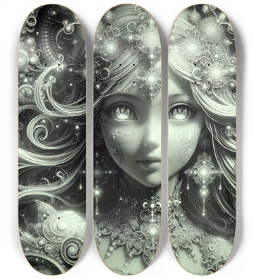 B&W Fractal Woman #31