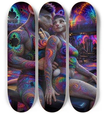 Psychedelic Fractal Gym Rat and Gym Bunny #6
