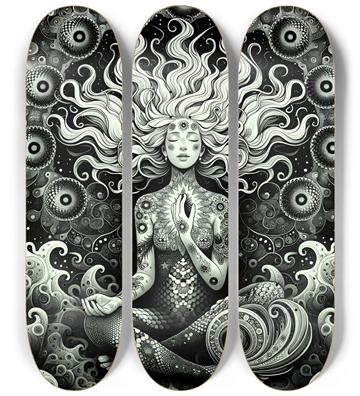 B&W Fractal Woman #1