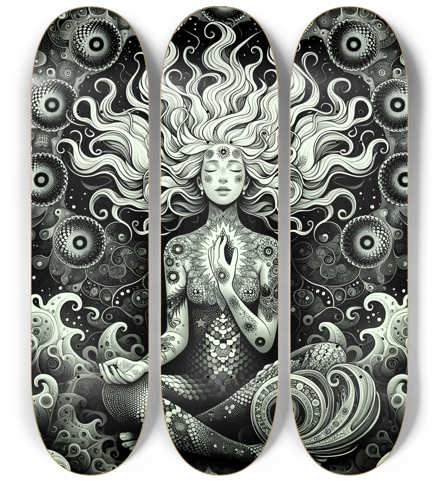 B&W Fractal Woman #1