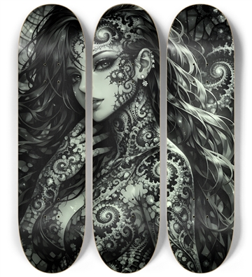 B&W Fractal Woman #46