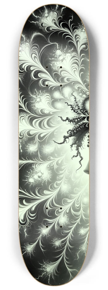 B&W Fractal Woman #36 #1 8-1/4 Skateboard Deck