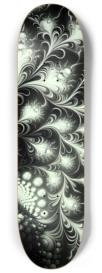 B&W Fractal Woman #36 #3 8-1/4 Skateboard Deck