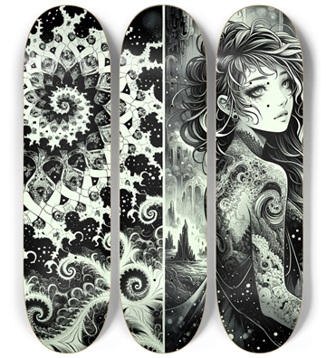 B&W Fractal Woman #6