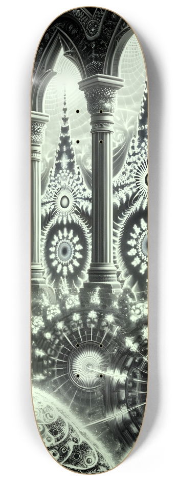 B&W Fractal Woman #23 #3 8-1/4 Skateboard Deck