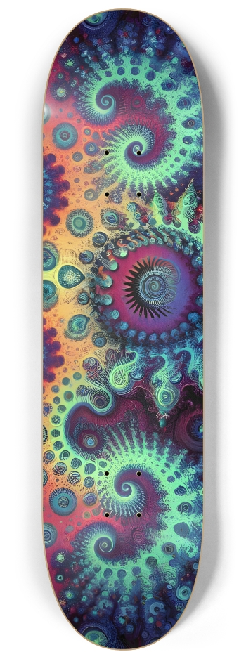 B&W Fractal Woman #35 #1 8-1/4 Skateboard Deck