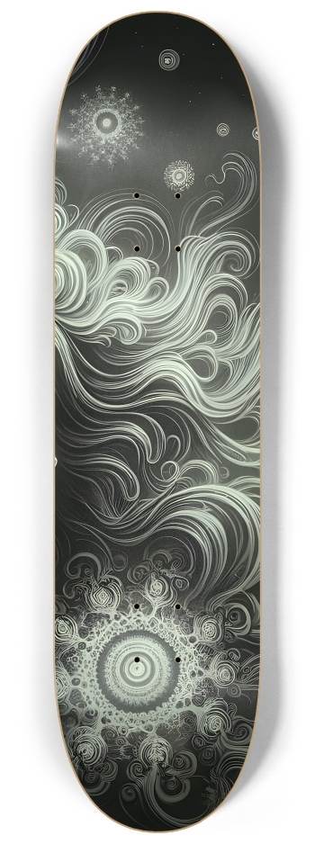 B&W Fractal Woman #35 #3 8-1/4 Skateboard Deck
