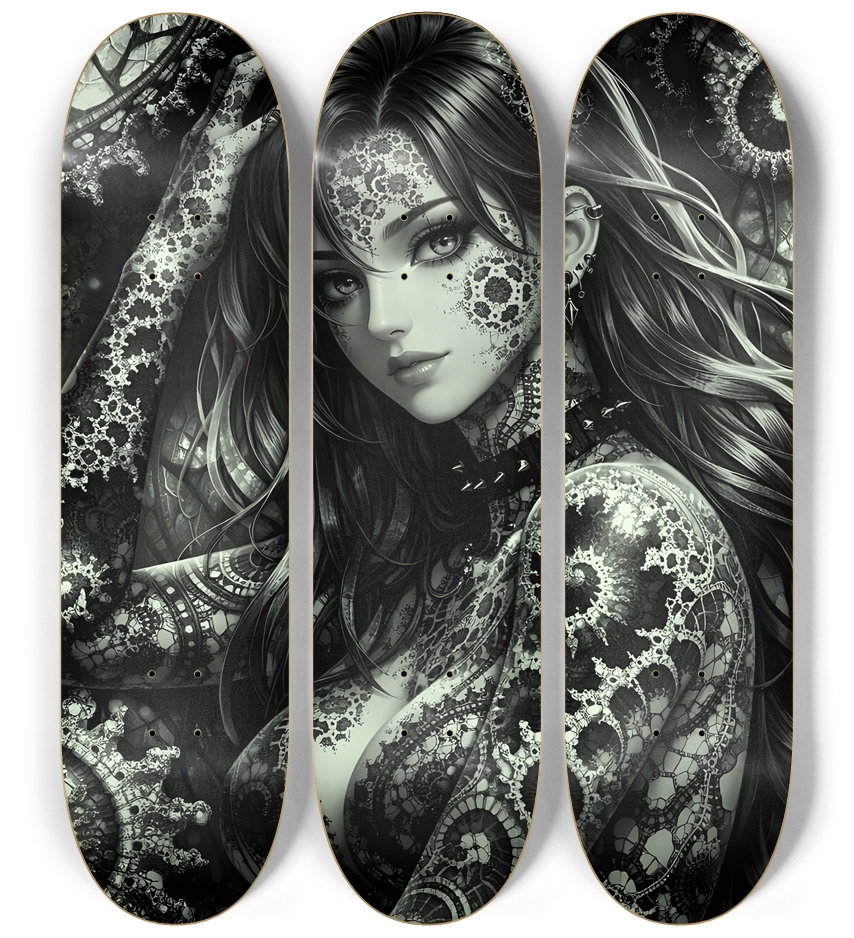 B&W Fractal Woman #44