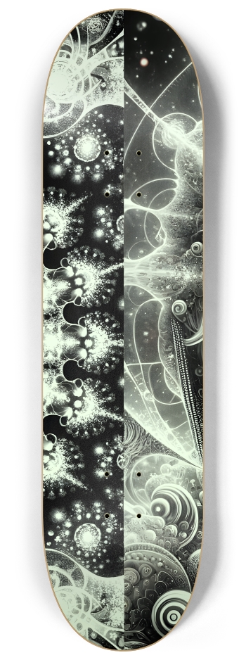 B&W Fractal Woman #33 #2 8-1/4 Skateboard Deck