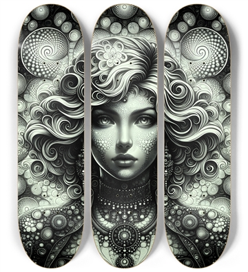 B&W Fractal Woman  #68
