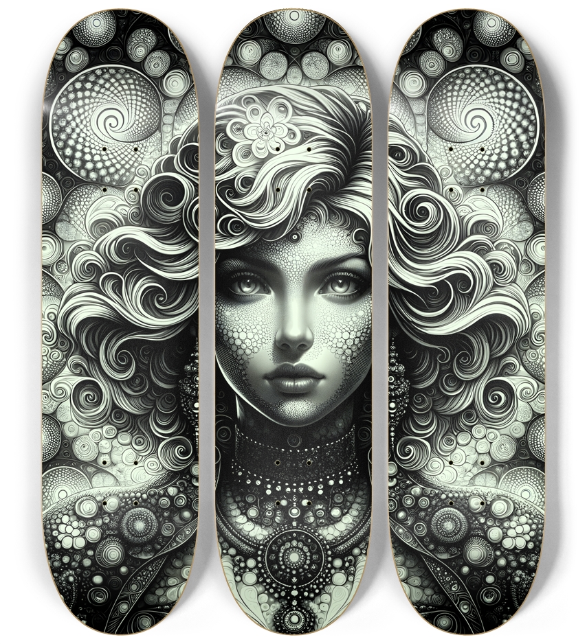 B&W Fractal Woman  #68