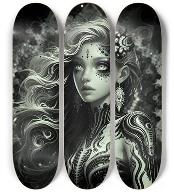 B&W Fractal Woman #48