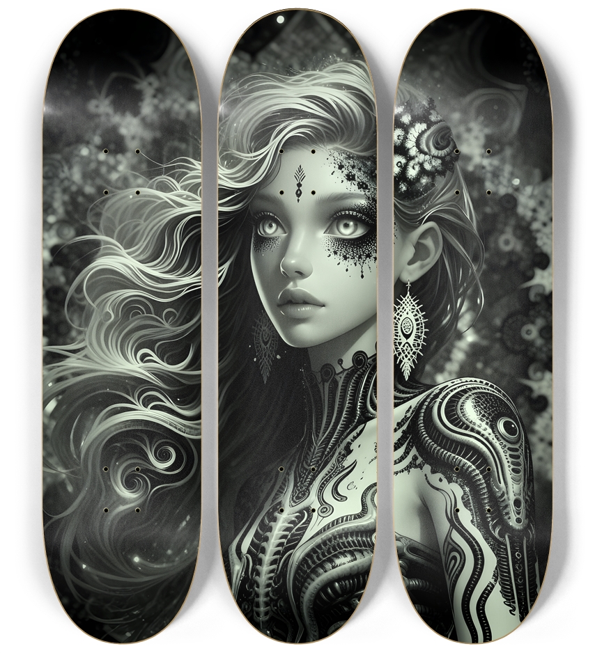 B&W Fractal Woman #48