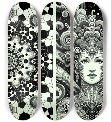 B&W Fractal Woman #58