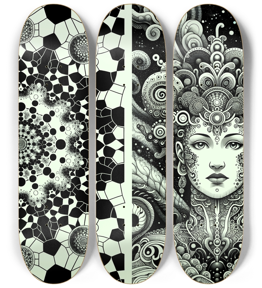 B&W Fractal Woman  #58