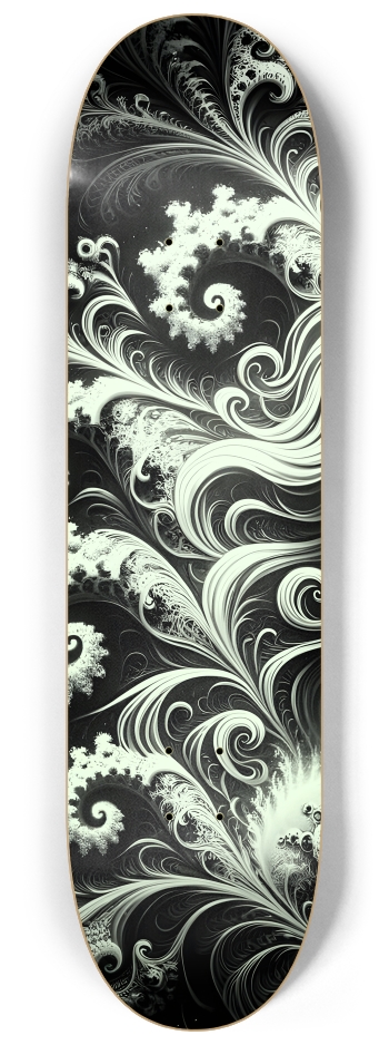 B&W Fractal Woman #61 #1 8-1/4 Skateboard Deck