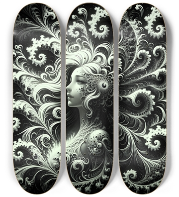 B&W Fractal Woman  #61