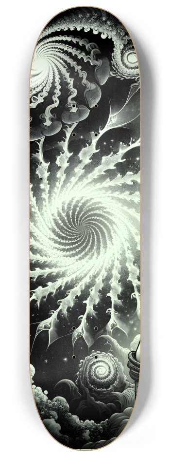 B&W Fractal Woman #59 #1 8-1/4 Skateboard Deck