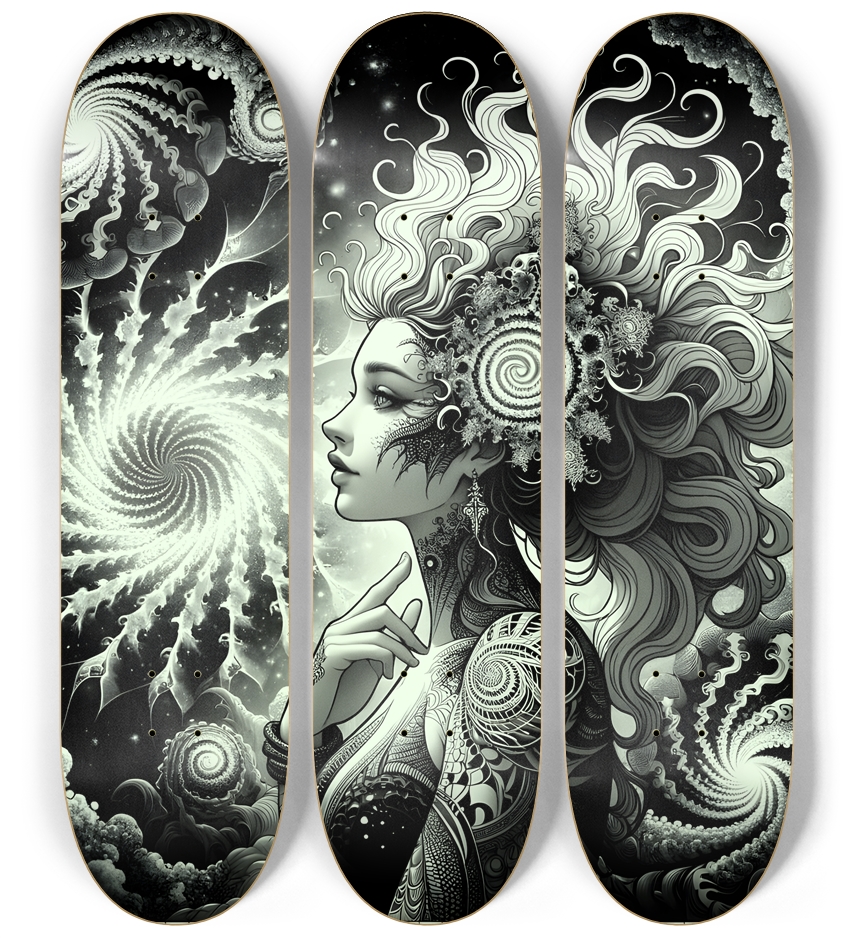 B&W Fractal Woman  #59