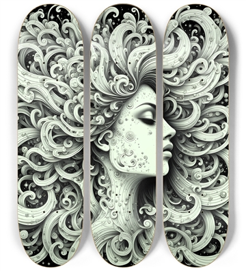 B&W Fractal Woman  #51