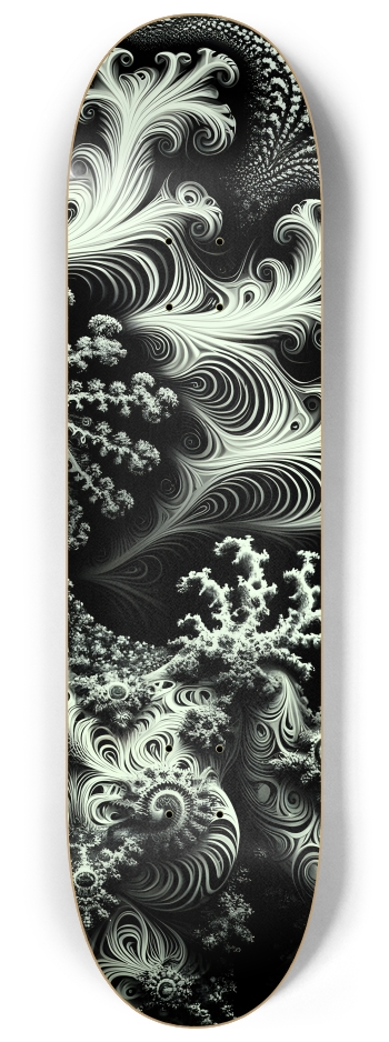 B&W Fractal Woman #64 #3 8-1/4 Skateboard Deck