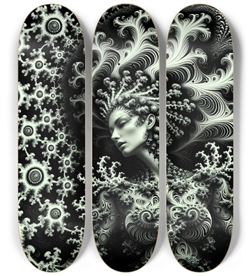 B&W Fractal Woman  #64