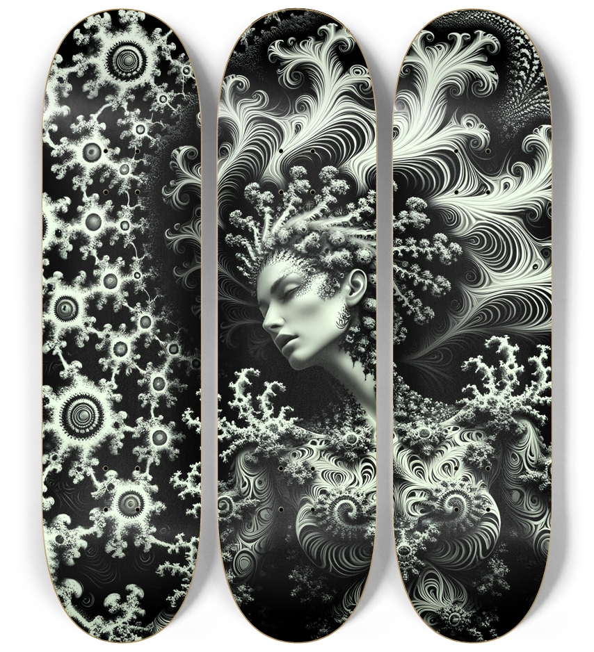 B&W Fractal Woman  #64