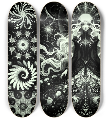 B&W Fractal Woman  #63