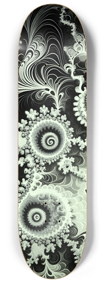 B&W Fractal Woman #69 #1 8-1/4 Skateboard Deck